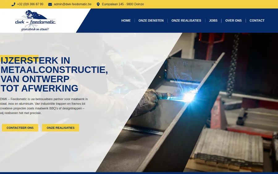 Homepage van DWK – Feedomatic, metaalconstructiebedrijf in Deinze